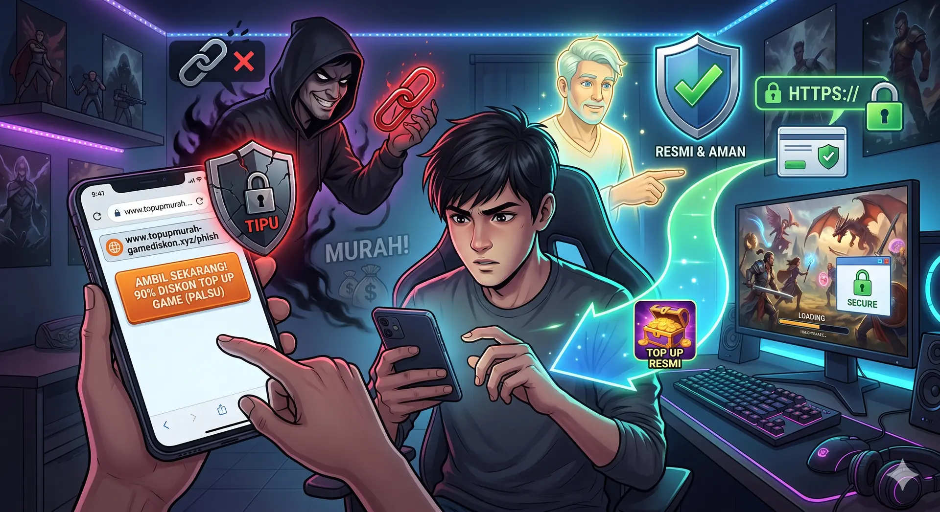 Jangan Asal Murah! Panduan Top Up Game Aman Supaya Tidak Tertipu Link Palsu
